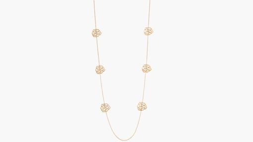 Colgante largo de rosas