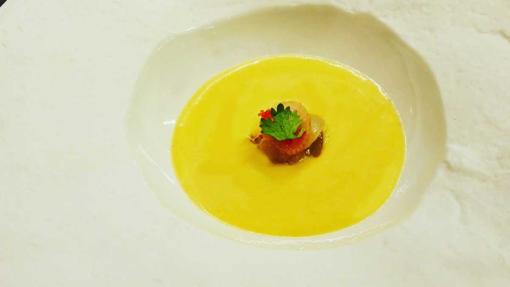 El Gazpacho de melocotón del restaurante Lúa