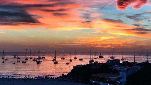 Puesta de sol en Cala Saona