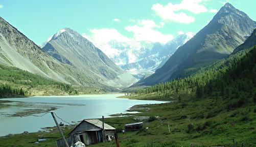 Paisaje de la república de Altai en Siberia