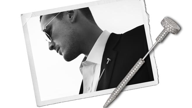 Alfiler de corbata Juste Un Clou de Cartier en oro blanco con diamantes. (Precio: 21.800€)