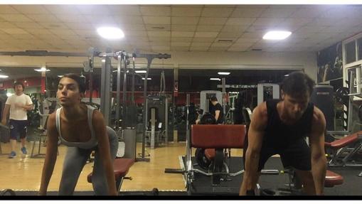 Georgina Rodríguez en el gimnasio