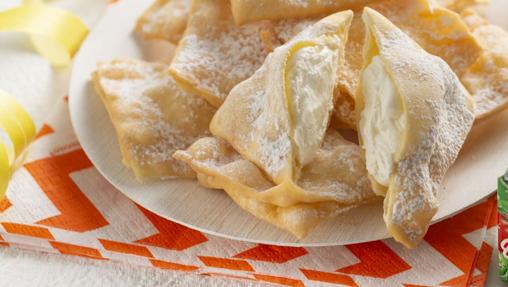 Receta de crostoli con queso Robiola de Nonno Nanni y cítricos