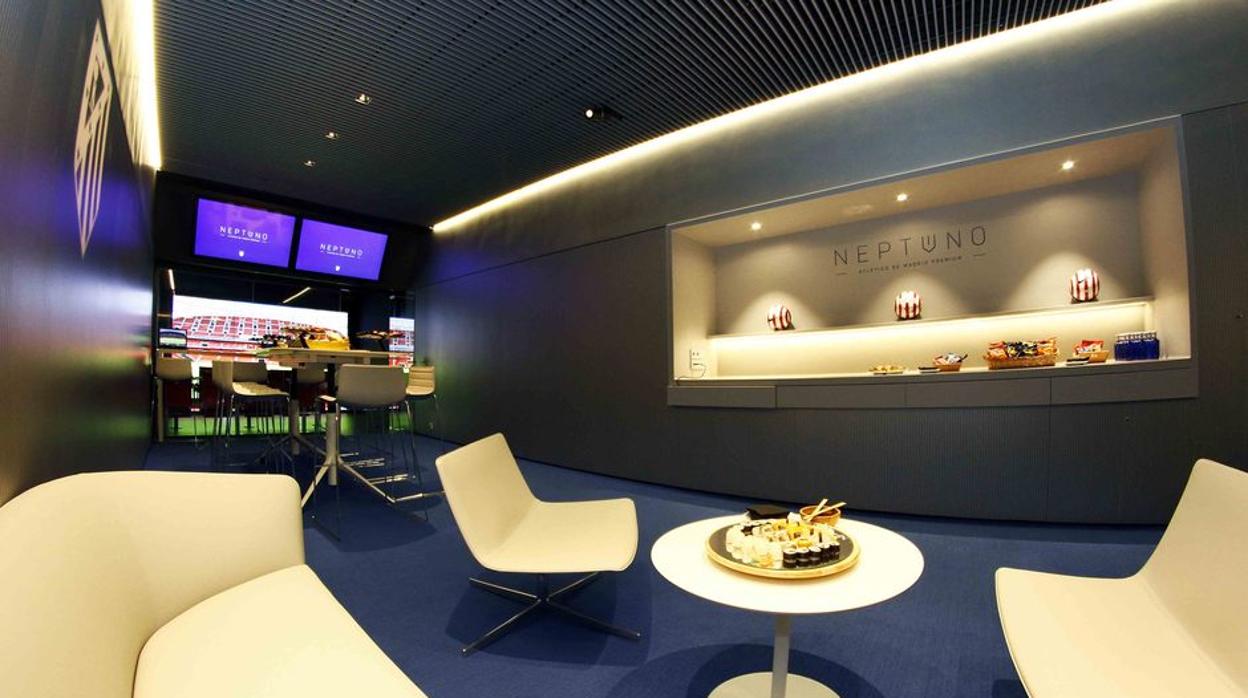 Uno de los palcos VIP del estadio Wanda Metropolitano