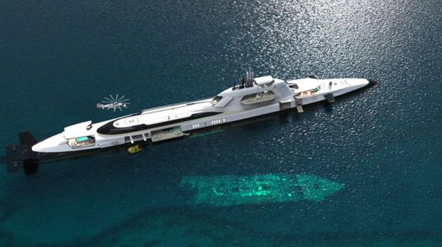 El yate de 800 millones de euros que se convierte en submarino
