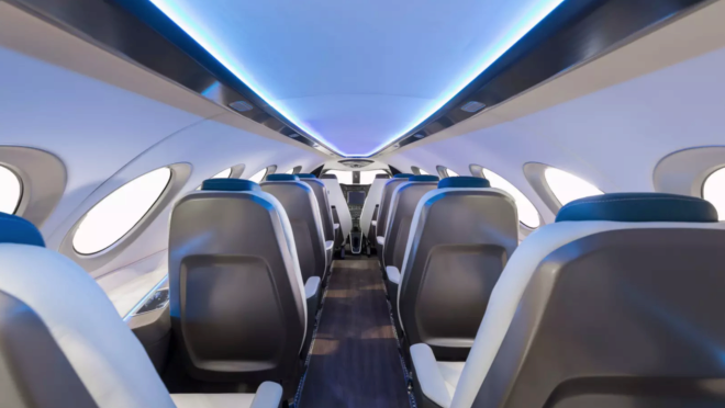 Interior de la aeronave