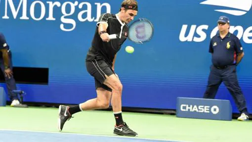 Roger Federer durante uno de los partidos del US Open 2019