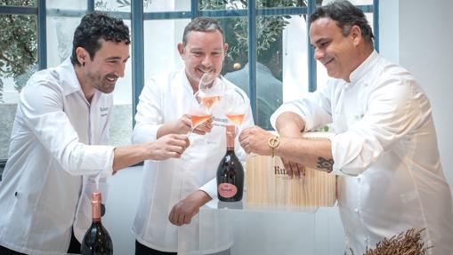 Eneko Atxa, Albert Adriá y Ángel León en el Ruinart Rosé Market