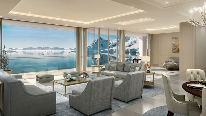 Todo es lujo y elegancia en los interiores de este superyate