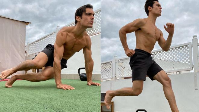 Oblique hops y split lunges