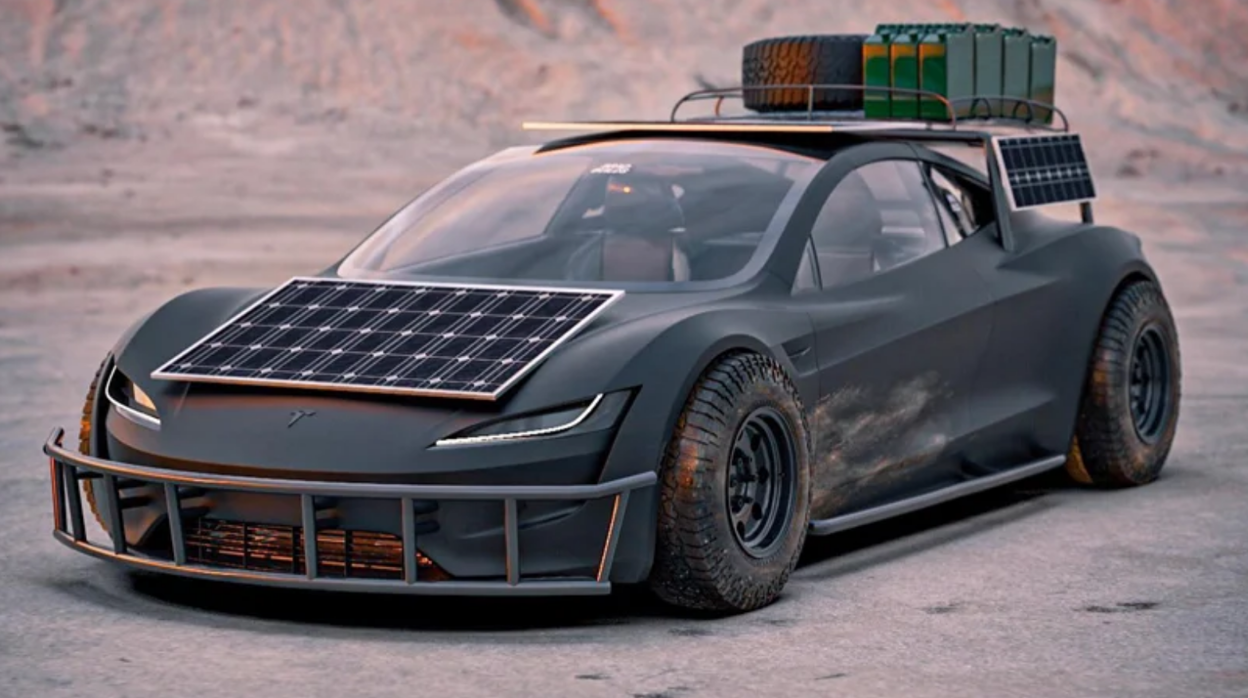Así luciría la versión apocalíptica del Tesla Roadster