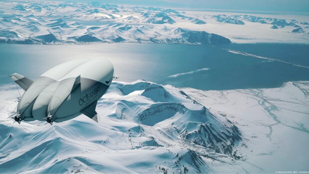 Airlander 10, el dirigible sostenible de lujo que te llevará al Polo Norte