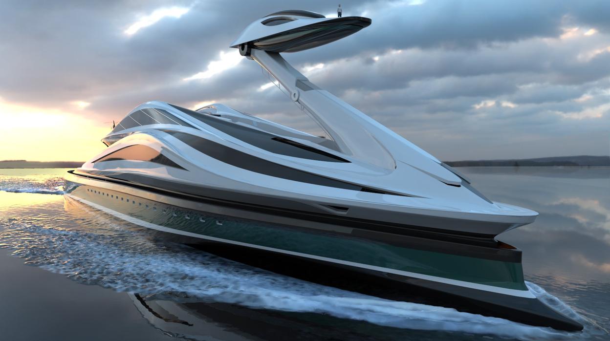 Así es el exclusivo yate con forma de cisne y cabeza desmontable de Lazzarini