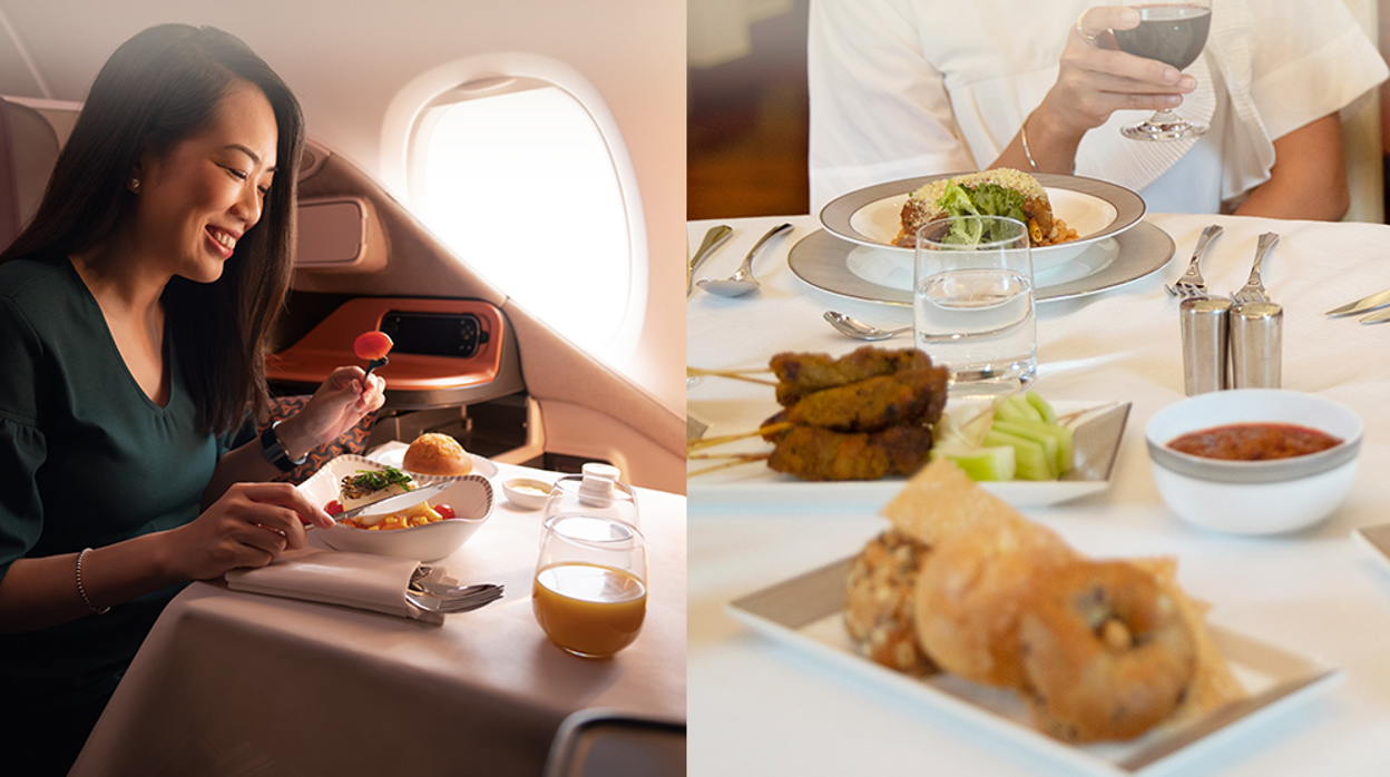Todo sobre las nuevas cenas gourmet de Singapore Airlines en un Airbus de lujo