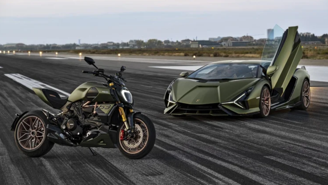 La moto está inspirada en el Lamborghini Sián FKP 37