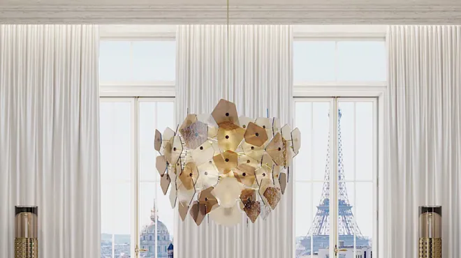 La primera colección de hogar de Elie Saab incluye elementos decorativos y lámparas