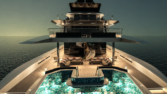 El Mogul tiene una piscina infinita de 8 metros y dos jacuzzis