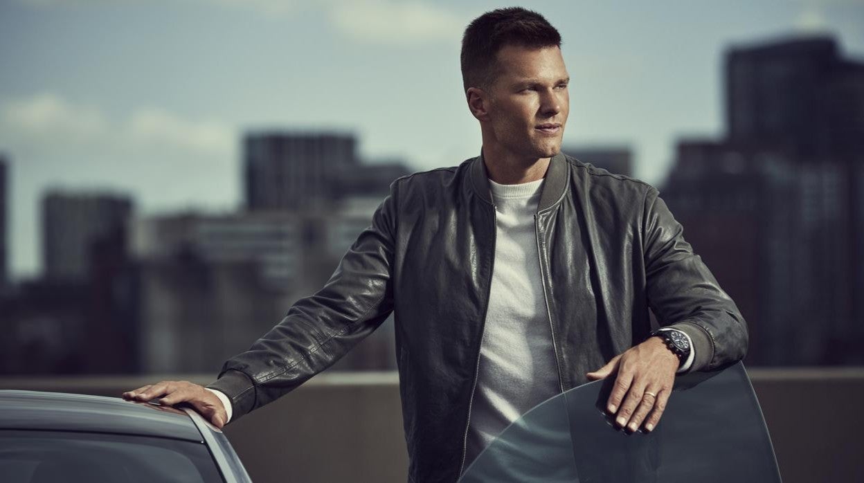 Tom Brady en una de las imágenes de campaña de la firma relojera suiza
