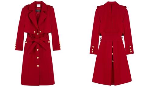 Abrigo rojo de lana, de Paloma Lajud. Precio: 388€