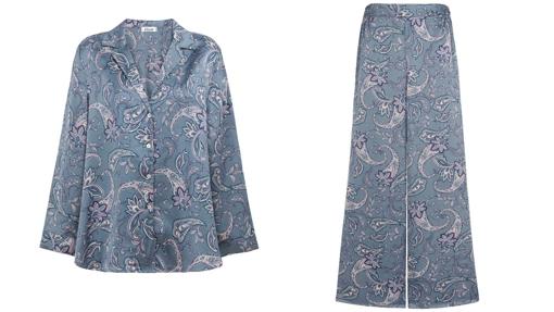 Pijama de satén con estampado de flores, de Etam. Precio: C.P.V.