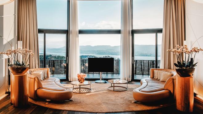 Así es una de las suites del Dolder Grand