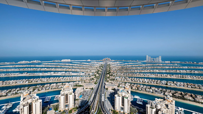 Vistas desde el observatorio situado en la planta 52 del edificio The Palm Tower