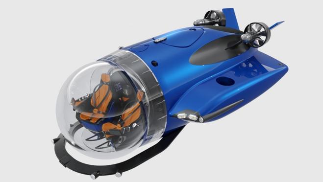 Este submarino puede acomodar a dos pasajeros más el piloto