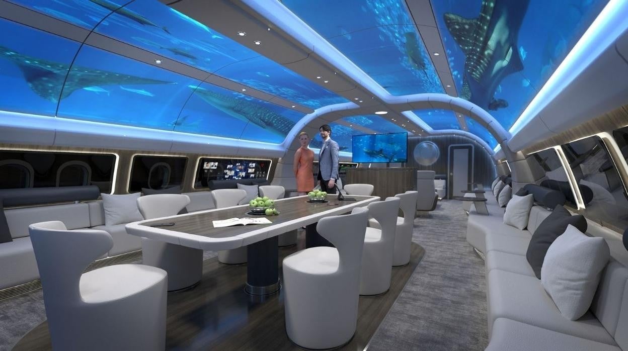 Así sería el interior de la aeronave