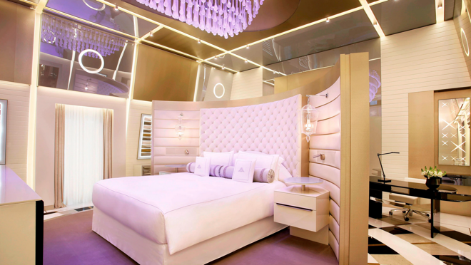 Imagen del dormitorio principal de la suite Katara Royal