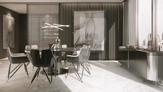 Los interiores contarán con muebles artesanales de la firma Pagani