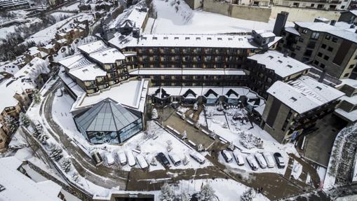 Imagen aérea del hotel Park Piolets