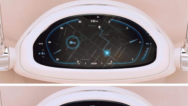 Esta moto viene con un tablero táctil para controlar todas sus funciones y que incluye navegador