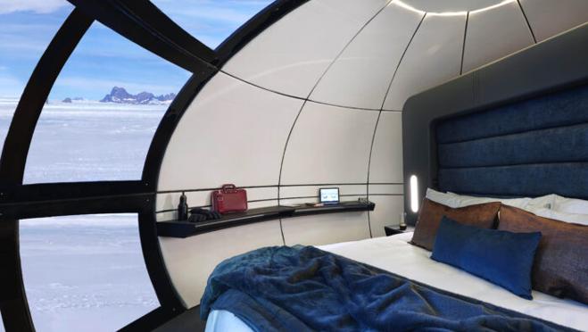 Cada cápsula esta acristalada del suelo hasta el techo