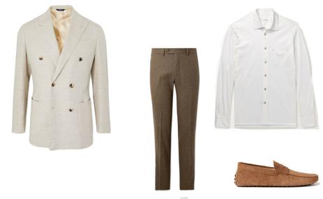 Blazer de Thom Sweeney (1535 euros), camisa de Kiton (670 euros), pantalón de Rubinacci (389 euros)
