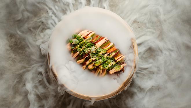 Uno de los platos de Finca La Plaza