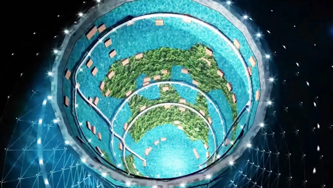 The Glass es un hábitat espacial artificial que recrea las condiciones de la Tierra