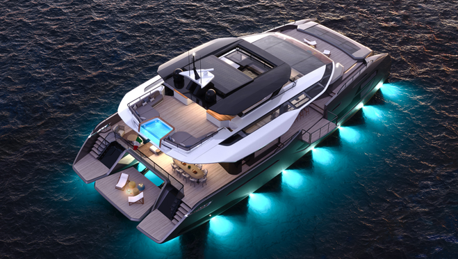Este catamarán es como una casa flotante con todo tipo de comodidades
