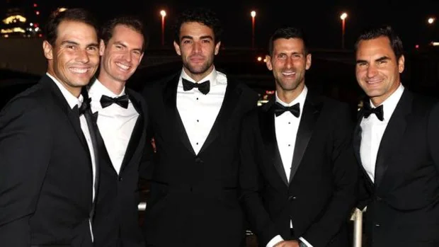 De Nadal a Djokovic: los astros del tenis se visten de gala para la última cena de Roger Federer