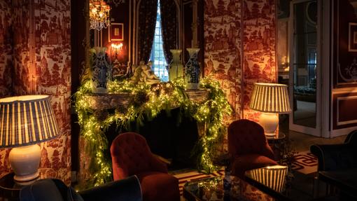 El emblemático Salón Rojo del hotel Santo Mauro