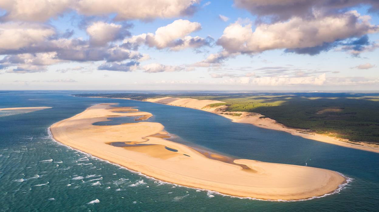 Paisaje de dunas en la Bahía de Arcahon