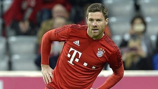 Xabi Alonso, durante un calentamiento con el Bayern de Múnich