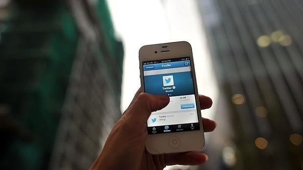 La cuenta de Twitter en el smartphone