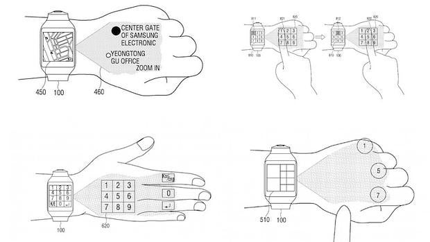 Una nueva patente de Samsung describe un «smartwatch» con proyección táctil