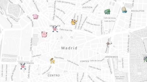 Algunos de los pokémons que aparecen en Pokécrew en Madrid