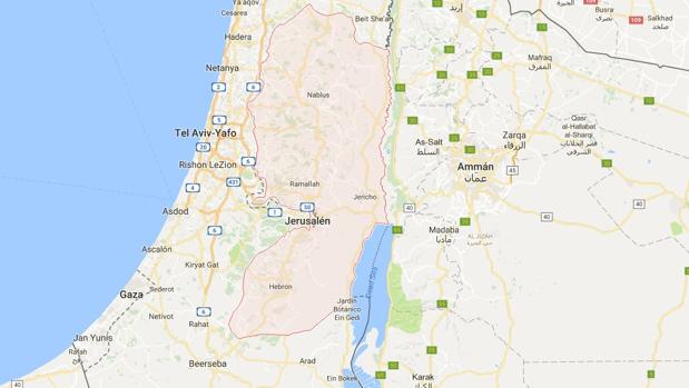 Google no muestra los rótulos de Gaza y Cisjordania