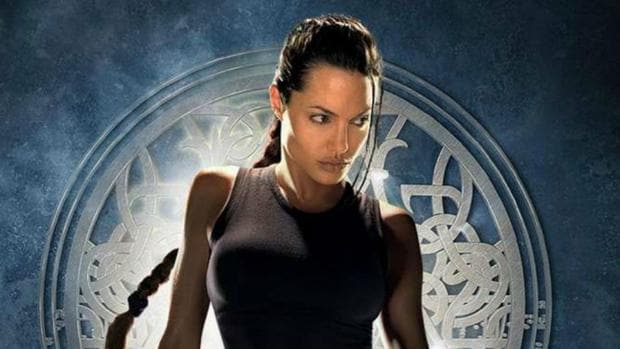 Angelina Jolie en el papel de Lara Croft, la heroína en Tomb Raider