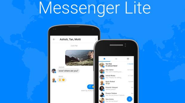 Facebook crea Messenger Lite, una «app» diseñada para los países emergentes