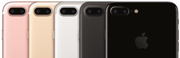 Detalle del modelo iPhone 7 Plus, modelo más reciente de la firma