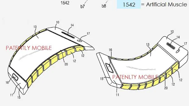 Samsung patenta una pantalla flexible para «smartphones» con un original mecanismo de cierre