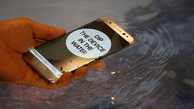 El Note 7 de Samsung era resistente al agua